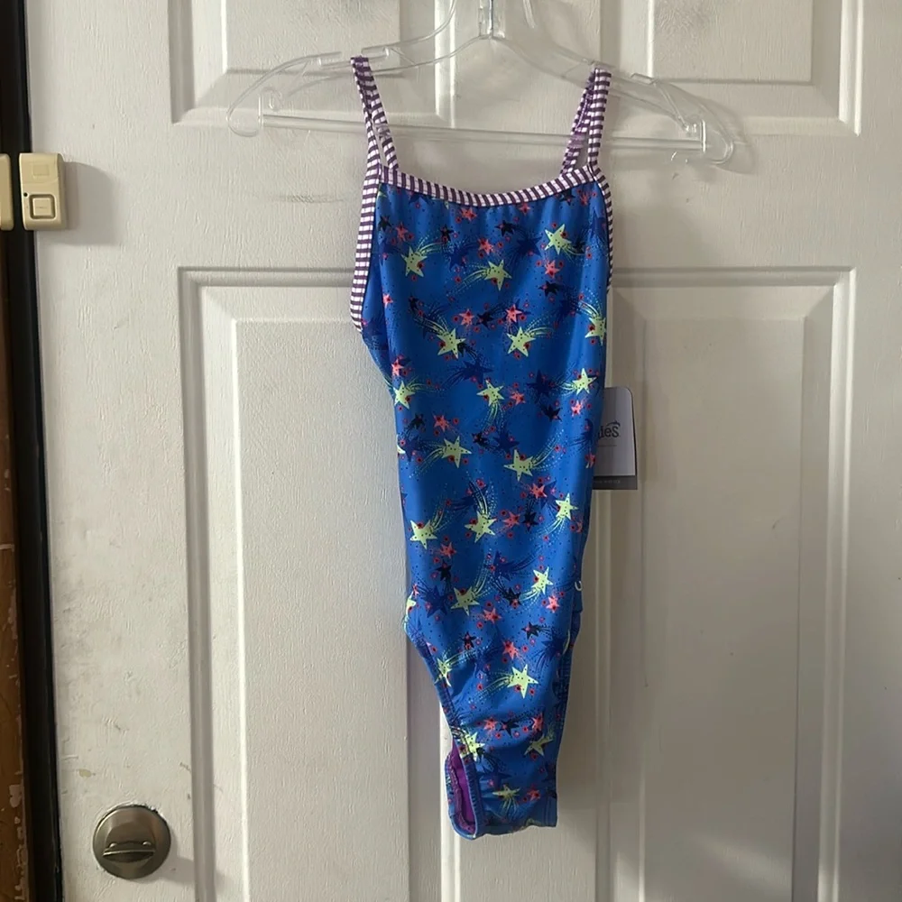Dolfin Uglies Stargazer Print One Piece Swimsuit: BLUE: NEW WITH TAGS: SIZE 16